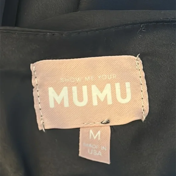 Show Me Your MuMu Verona Cowl Dress Black Sz Medium Party Wedding Timeless Chic - Picture 10 of 11